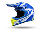 MOTOCROSS INTREPID HELMET BLUE, WHITE AND NEON YELLOW