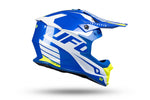 MOTOCROSS INTREPID HELMET BLUE, WHITE AND NEON YELLOW