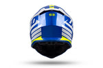 MOTOCROSS INTREPID HELMET BLUE, WHITE AND NEON YELLOW