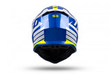 MOTOCROSS INTREPID HELMET BLUE, WHITE AND NEON YELLOW