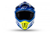 MOTOCROSS INTREPID HELMET BLUE, WHITE AND NEON YELLOW