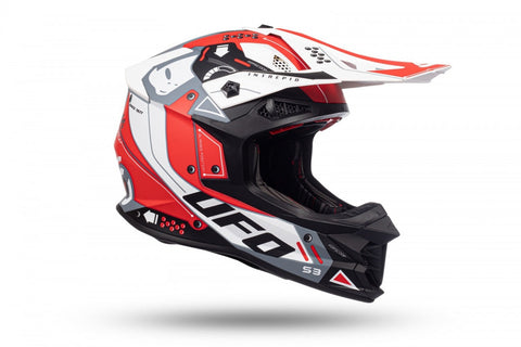 MOTOCROSS INTREPID HELMET RED AND WHITE