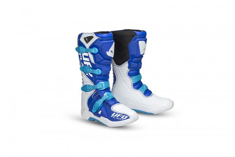 MOTOCROSS ELEKTRON BOOTS WHITE AND BLUE